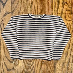 Vintage Earth Toned Striped Fall Sweater